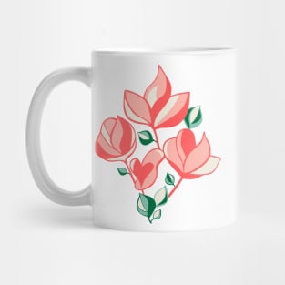 Delicate coral flowers Mug